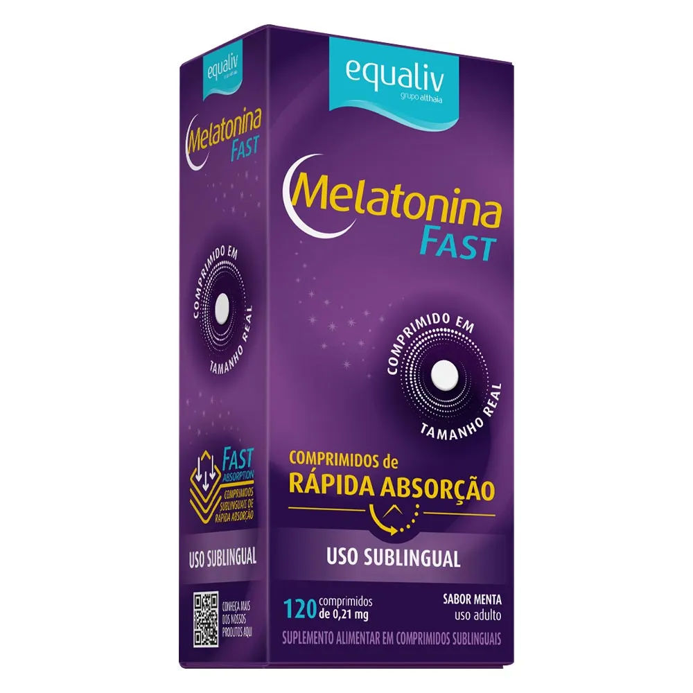 Melatonina Sublingual Fast Equaliv Sabor Menta 120 Comprimidos