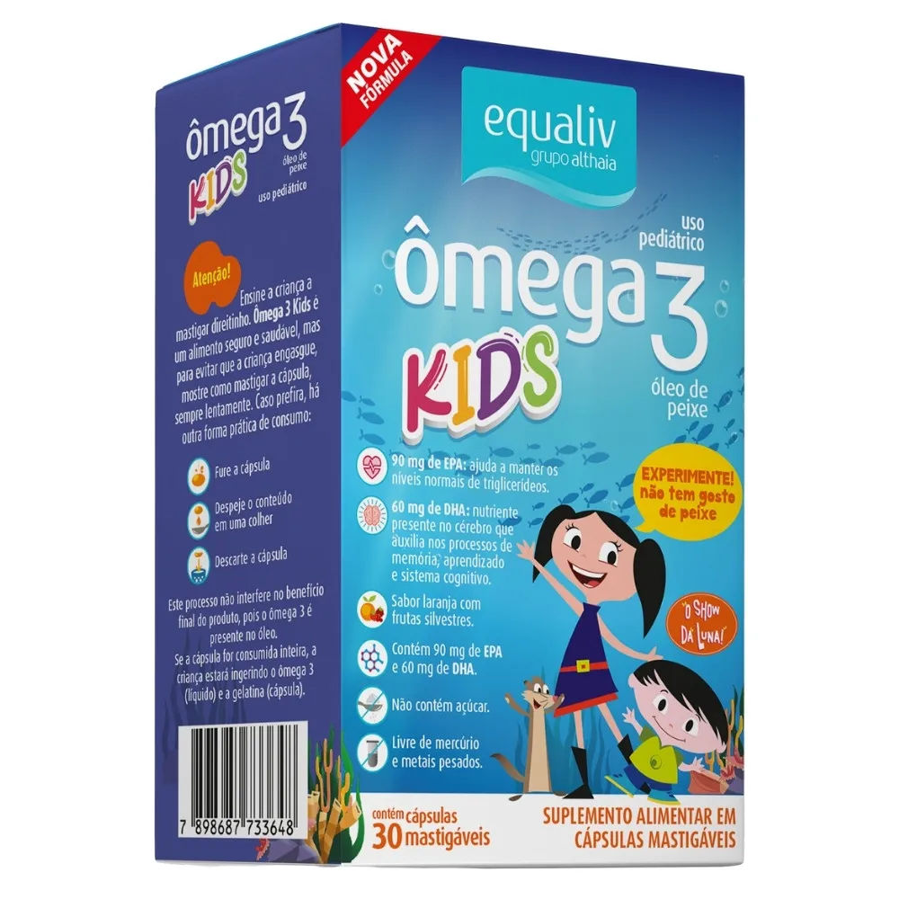 Ômega 3 Pro Kids 30 Cápsulas Equaliv