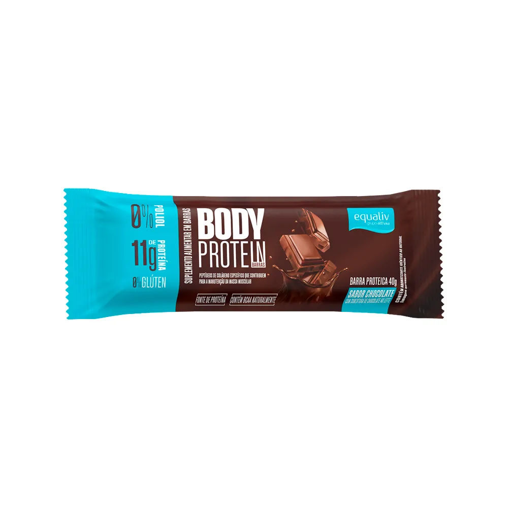 Barra Body Protein Cacau Chocolate Equaliv