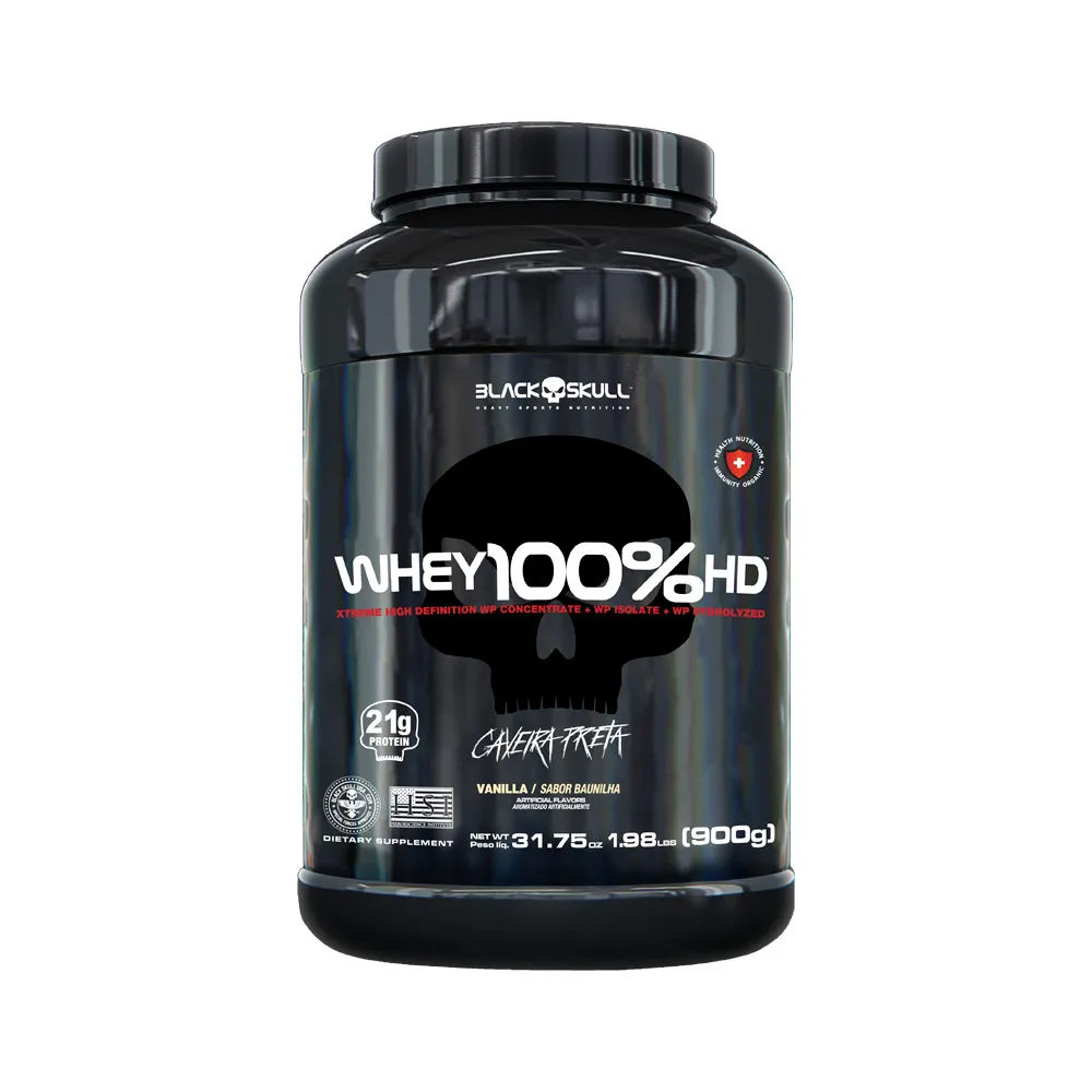 Wey Protein Black Skull 100% HD Baunilha 900g