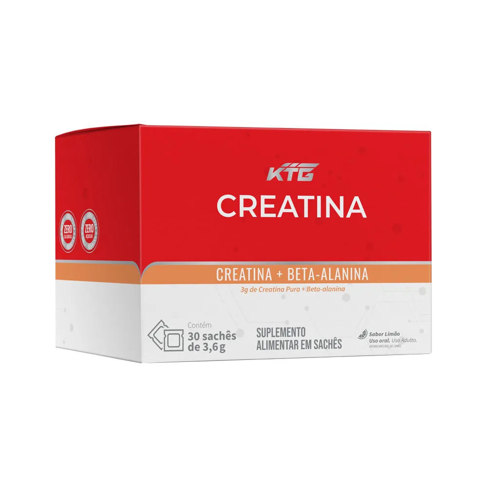 Katigua Creatina + Beta-alanina Com 30x3,6gr Saches Sabor Limao