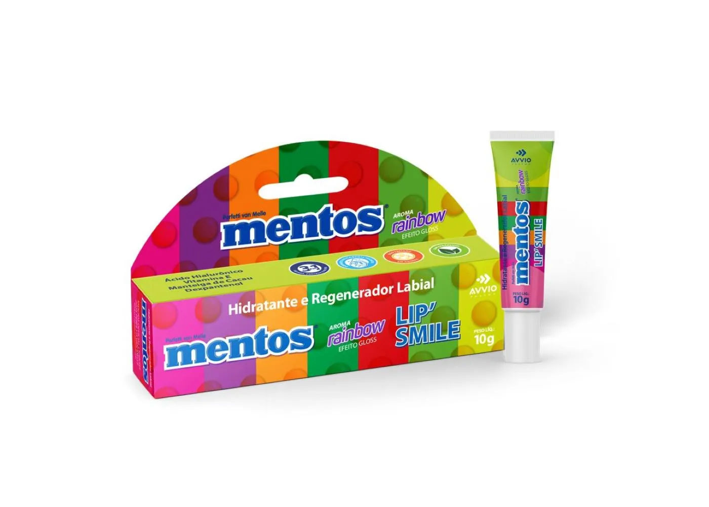 Hidratante Labial Lip Smile Mentos Rainbow Avvio