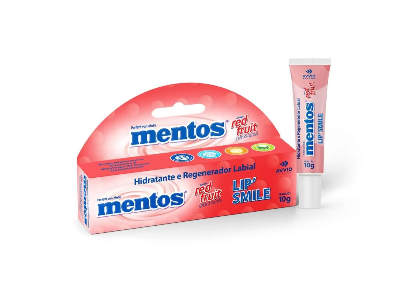 Hidratante Labial Lip Smile Mentos Frutas Vermelhas Avvio