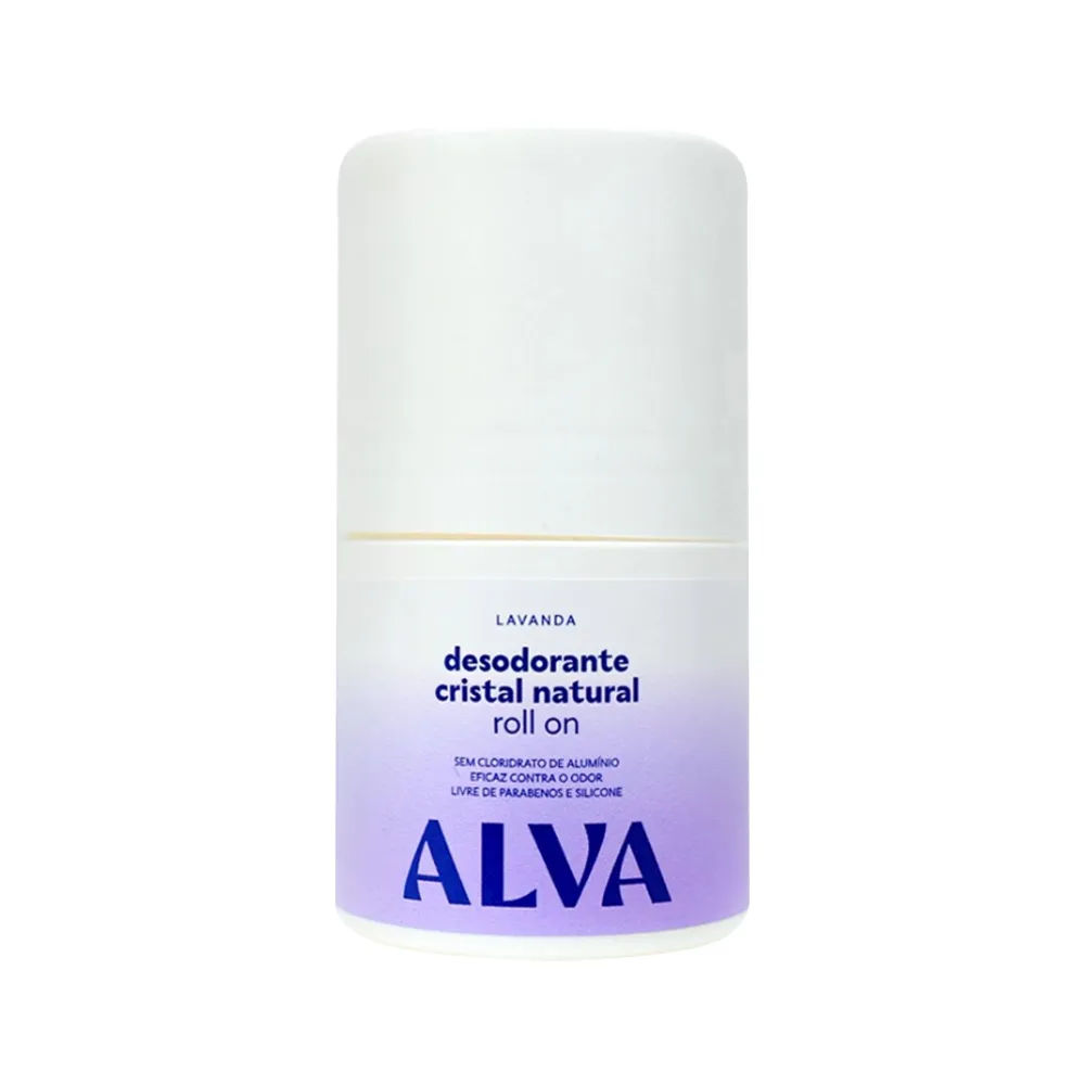 Desodorante Cristal Natural Alva Roll On Lavanda 50ml