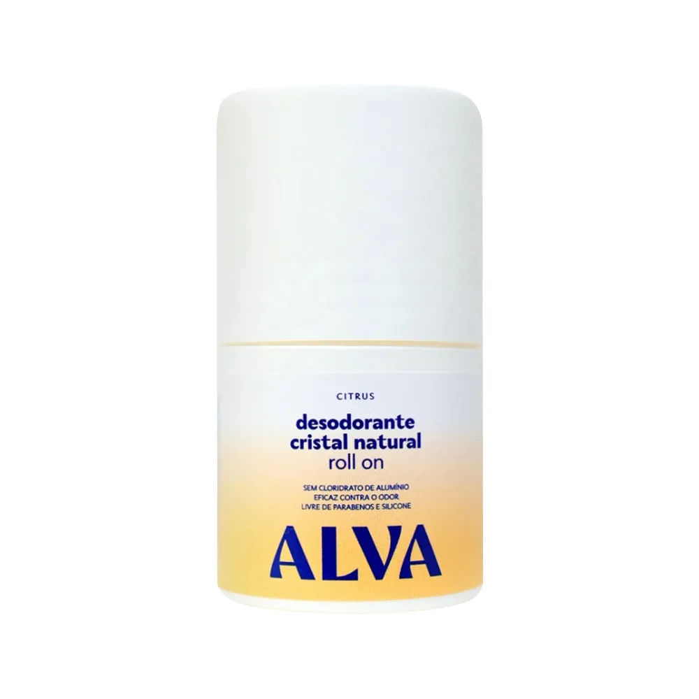 Desodorante Cristal Natural Alva Roll On Citrus 50ml