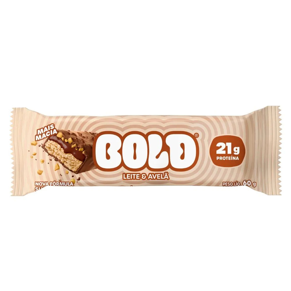 Barra de Proteína Bold Leite & Avelã 60g