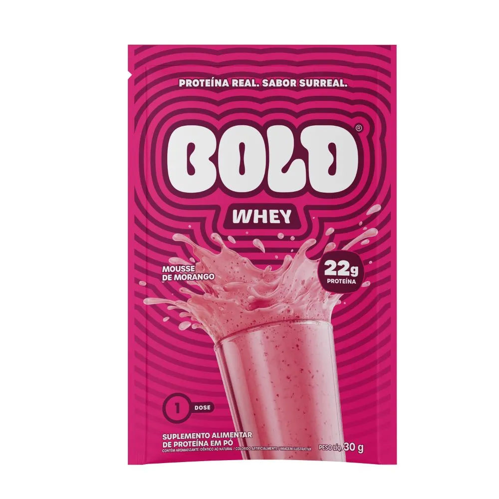 Suplemento Bold Whey Mousse De Morango 30g