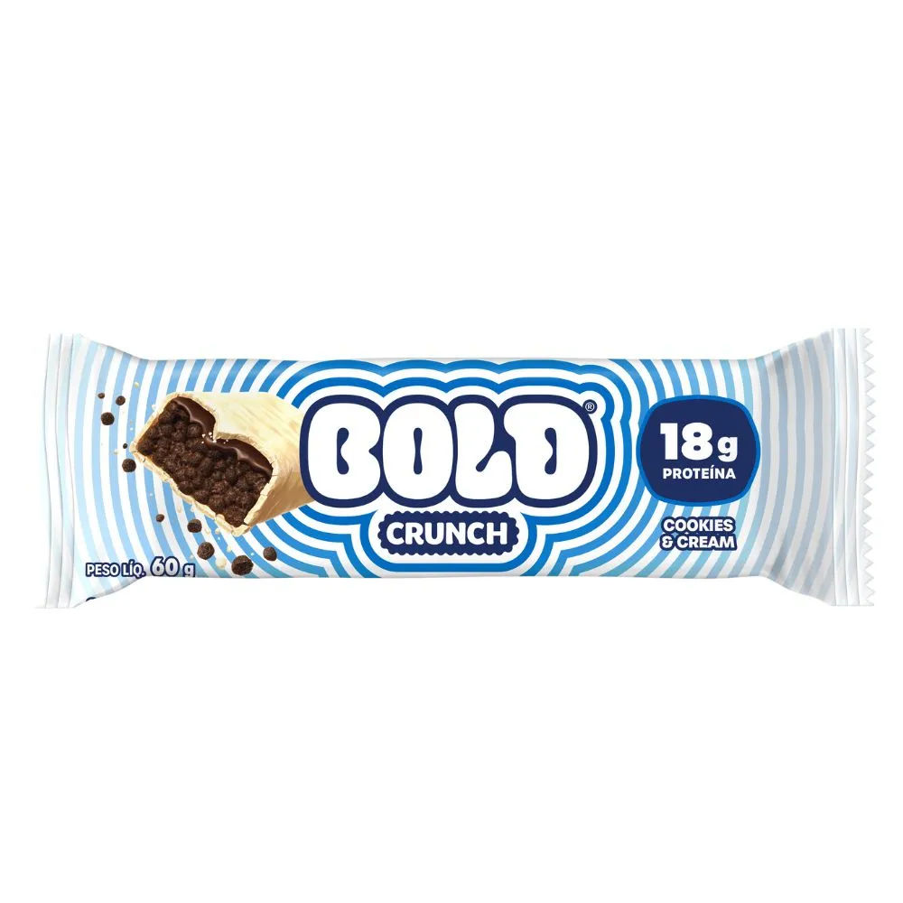 Barra De Proteína Bold Crunch Cookies E Cream 60g