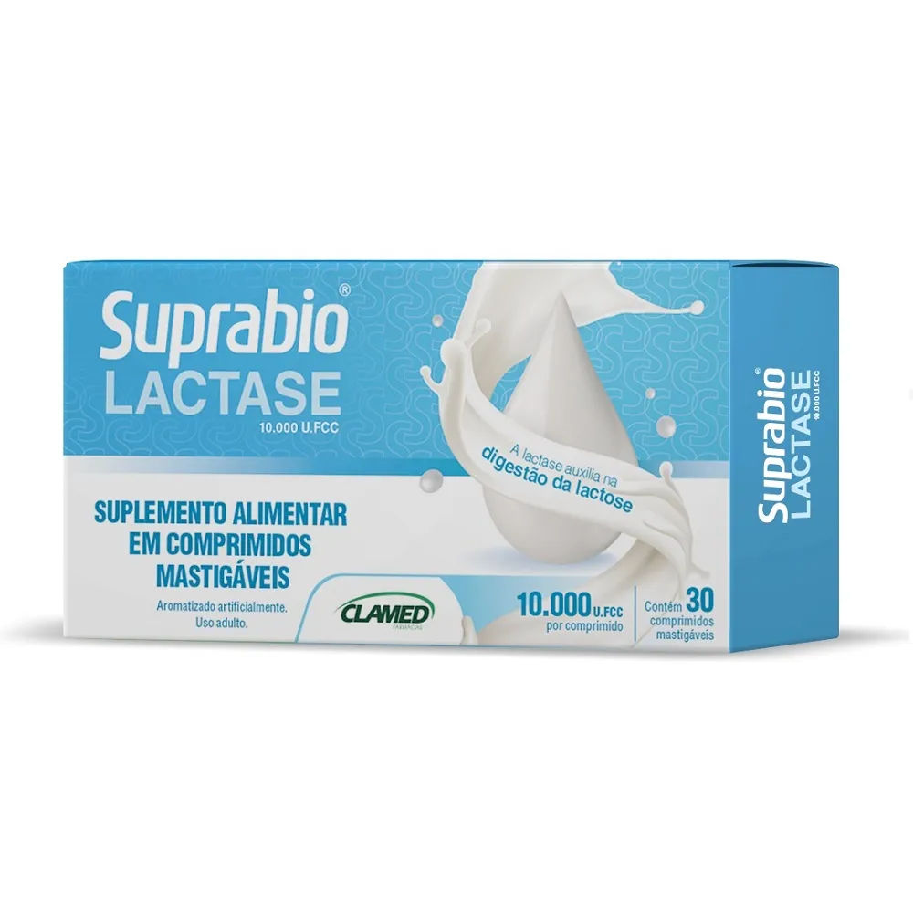 Suplemento Alimentar Suprabio Lactase 10.000 U.fcc 30 Comprimidos  Mastigáveis