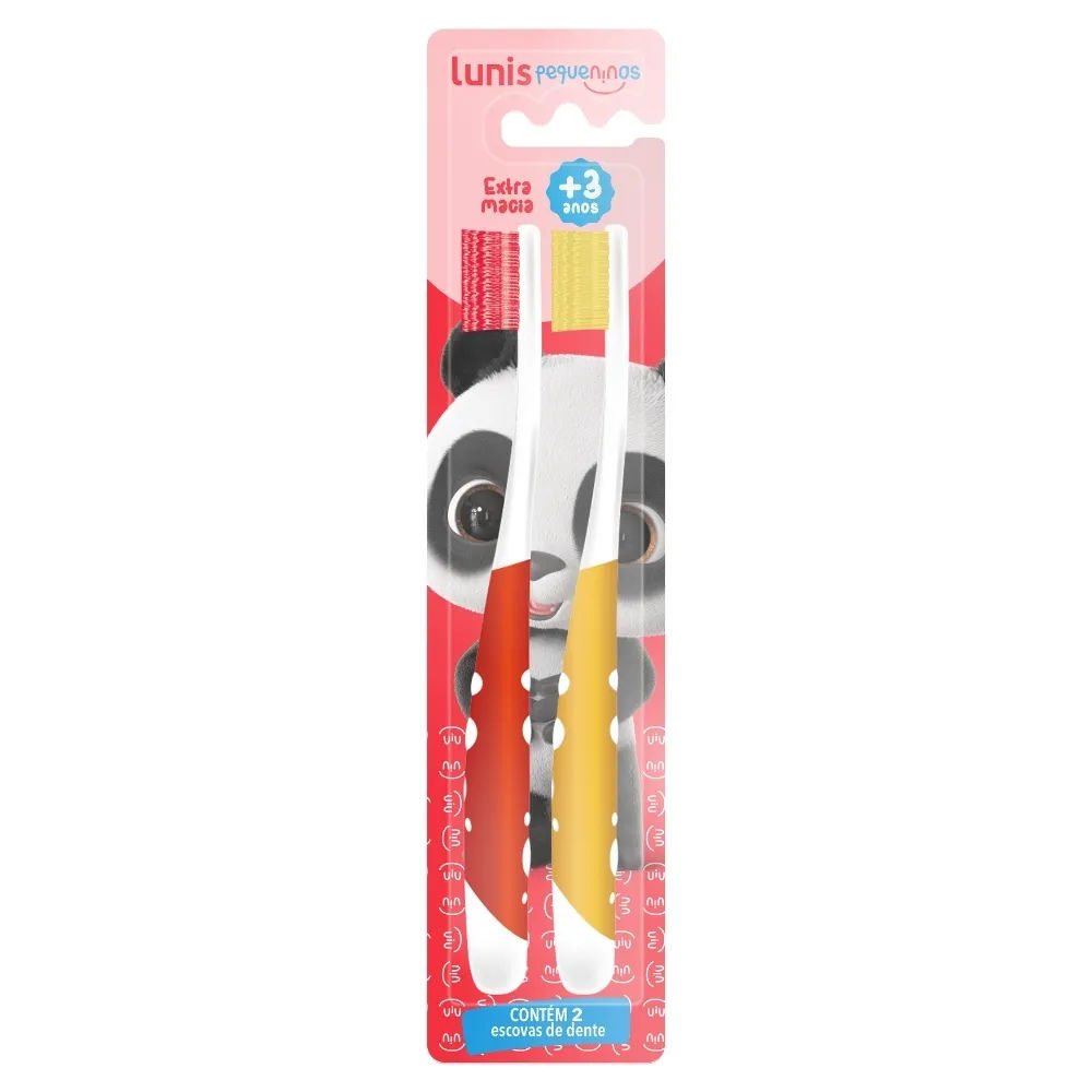 Escova De Dente Lunis Pequeninos Extra Macia 2 Unidades