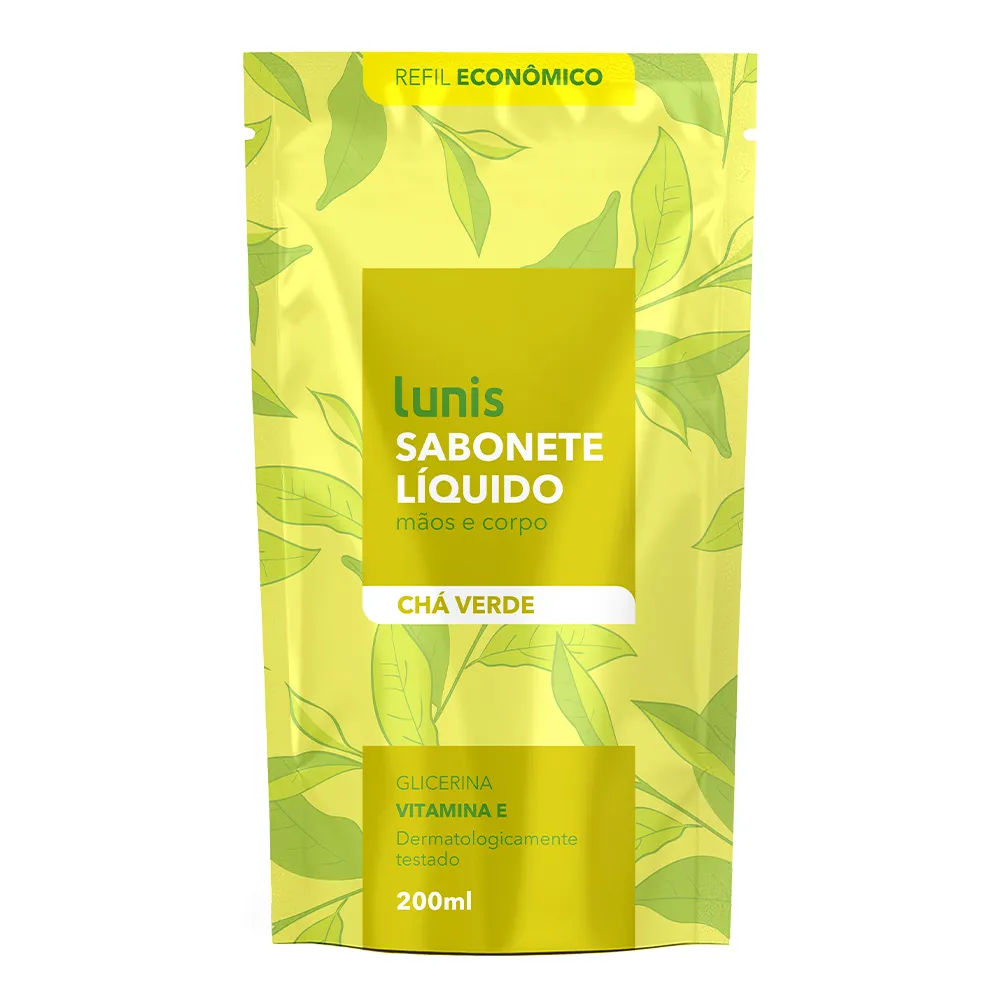 Sabonete Líquido Lunis Chá Verde 200ml Refil