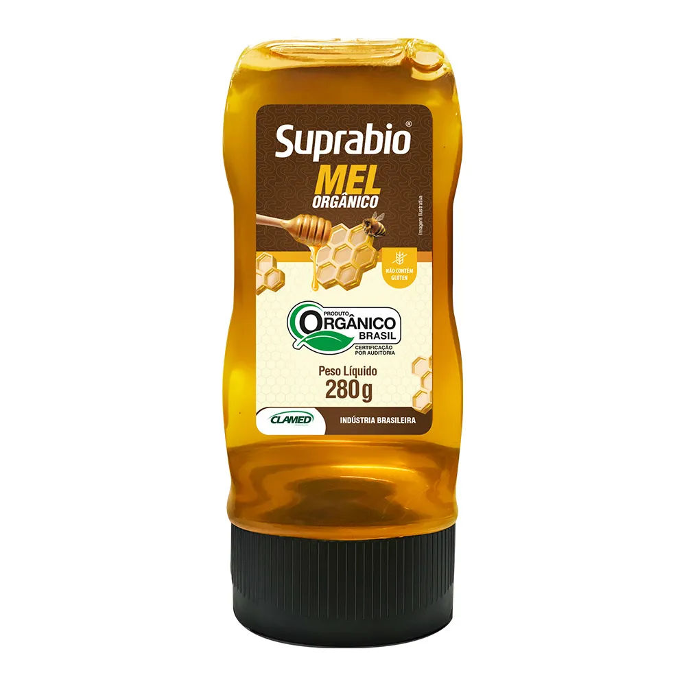 Mel Orgânico Em Bisnaga Suprabio 280g