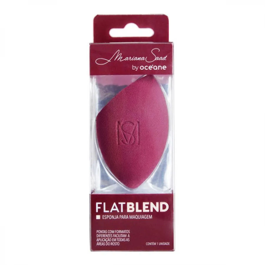Esponja De Maquiagem Flat Blend Vinho Oceane Mariana Saad