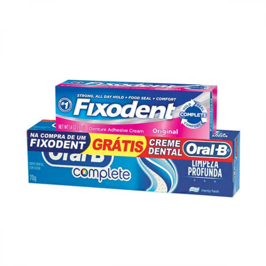 Fixodent 39g Cr Original 40gr + Creme Dental