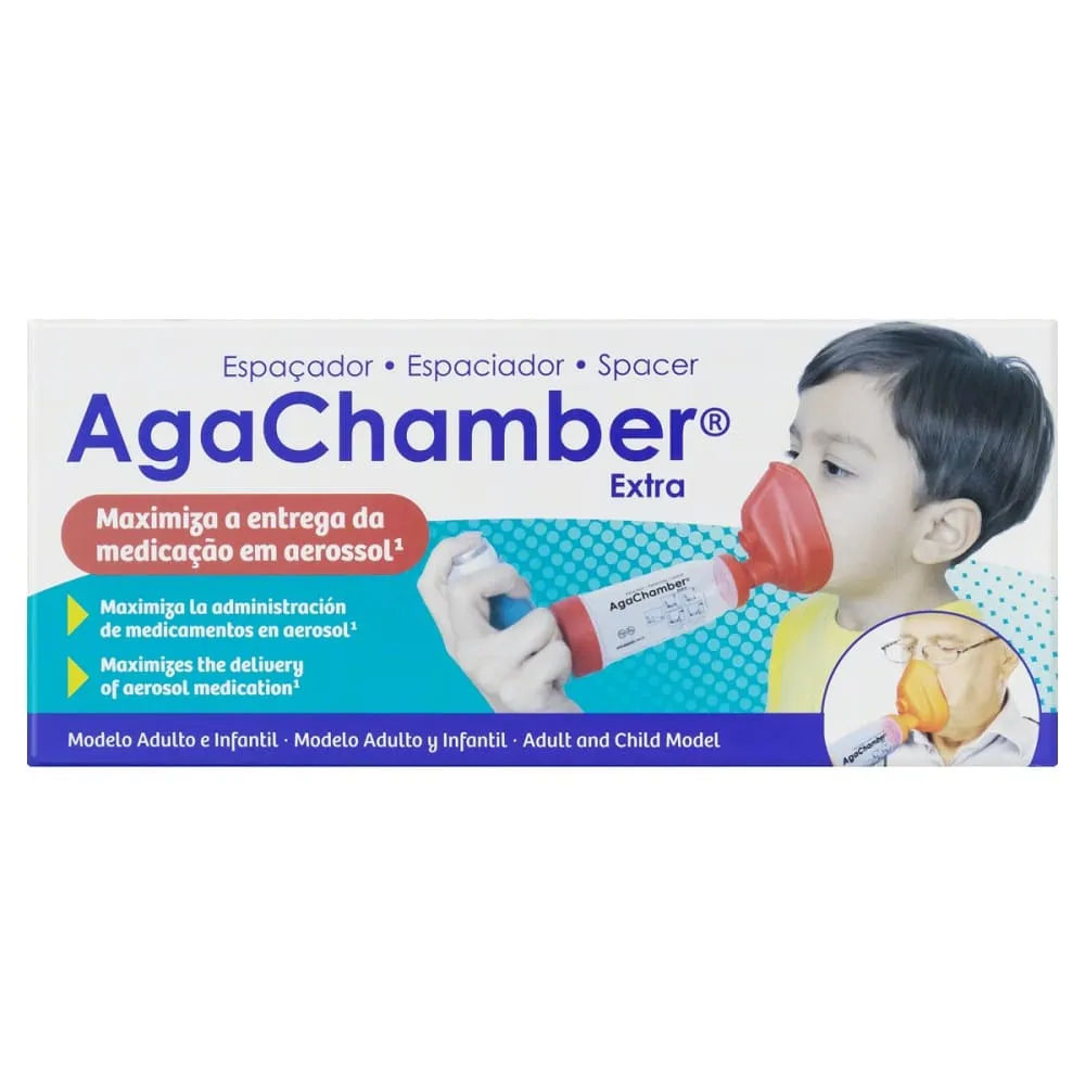 Espaçador Agachamber Adulto/Infantil Dispositivo Inalatório