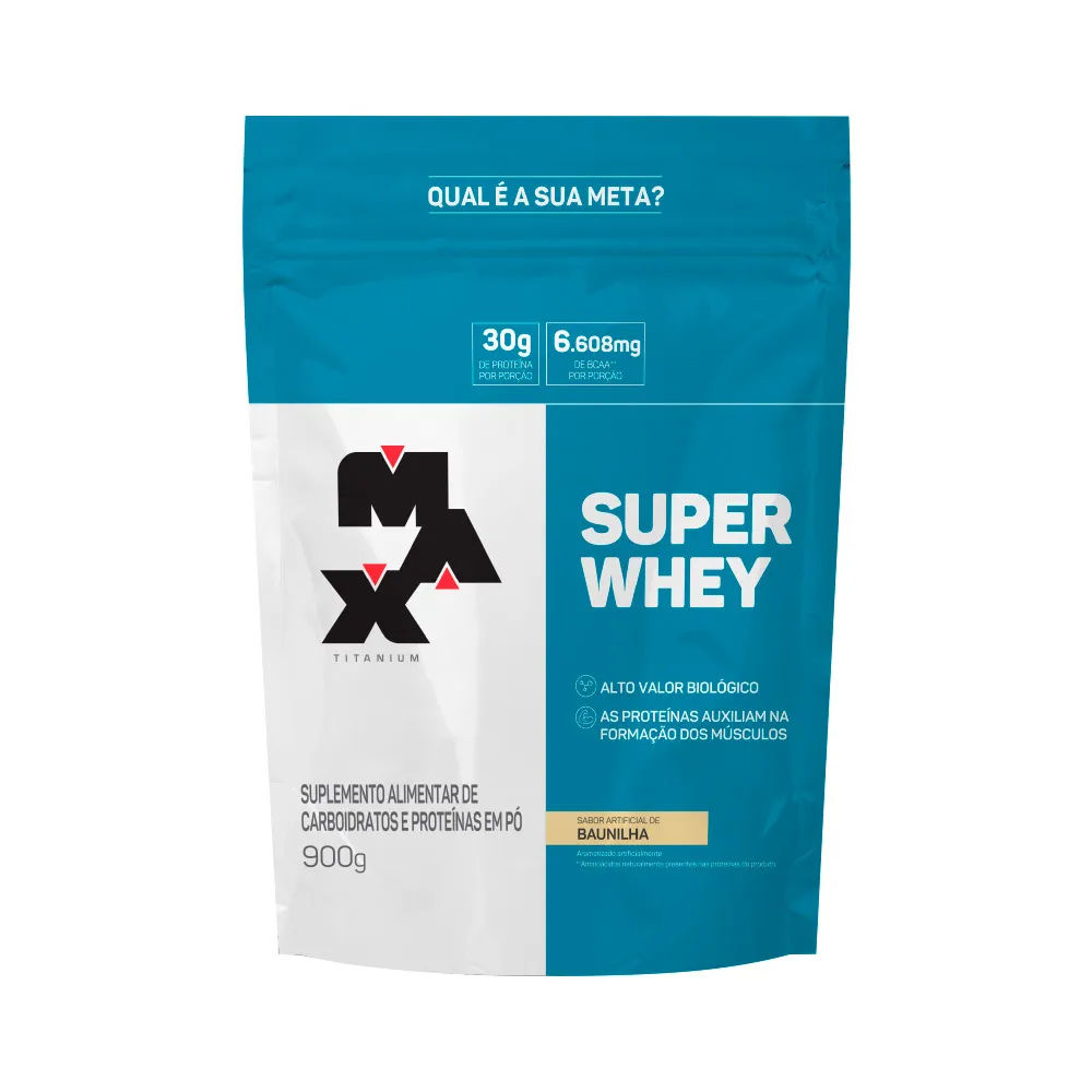 Super Whey Max Titanium Baunilha 900g