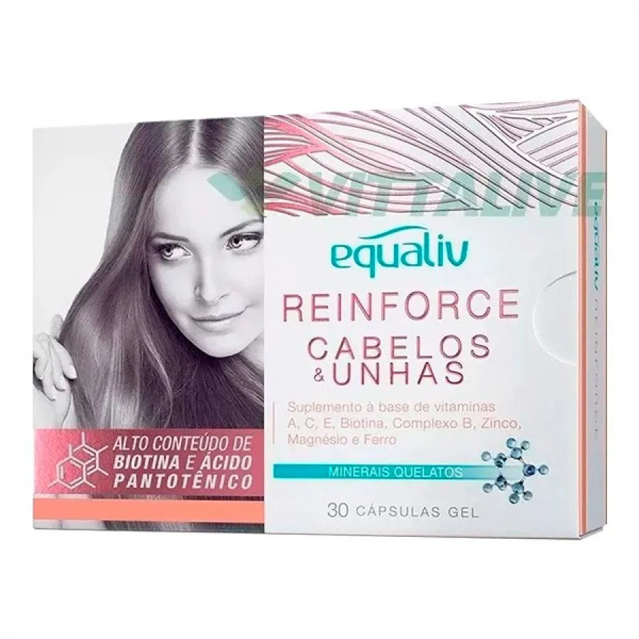 Equaliv Reinforce Cabelos E Unhas Com 30 Capsulas
