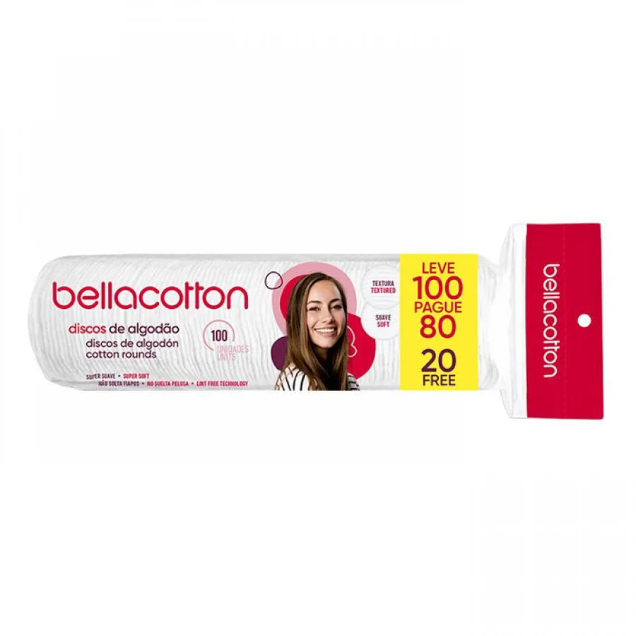 Algodão Bellacotton Em Discos Leve 100 Pague 80 unidades