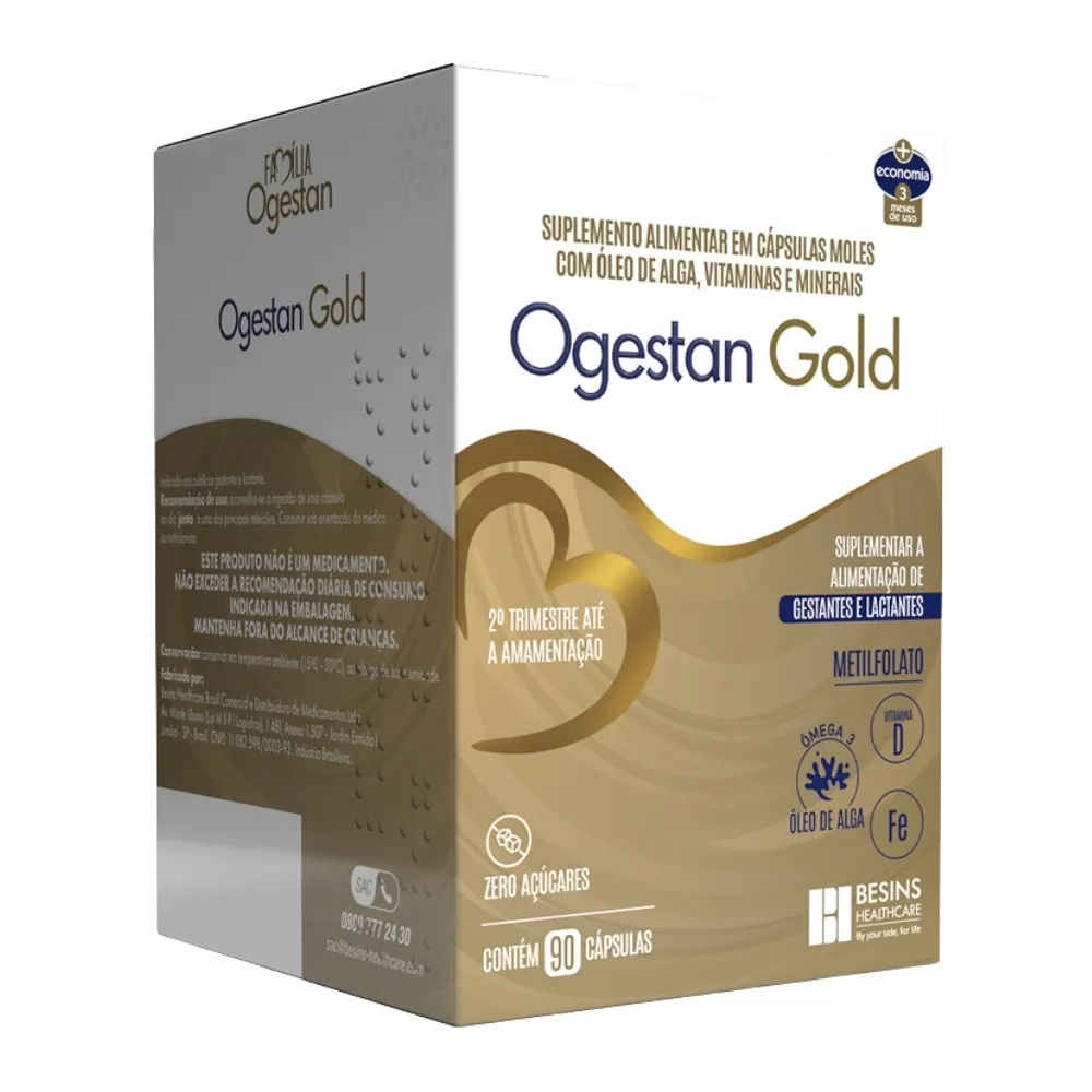 Polivitamínico Ogestan Gold Para Gestantes E Lactantes 90 Cápsulas