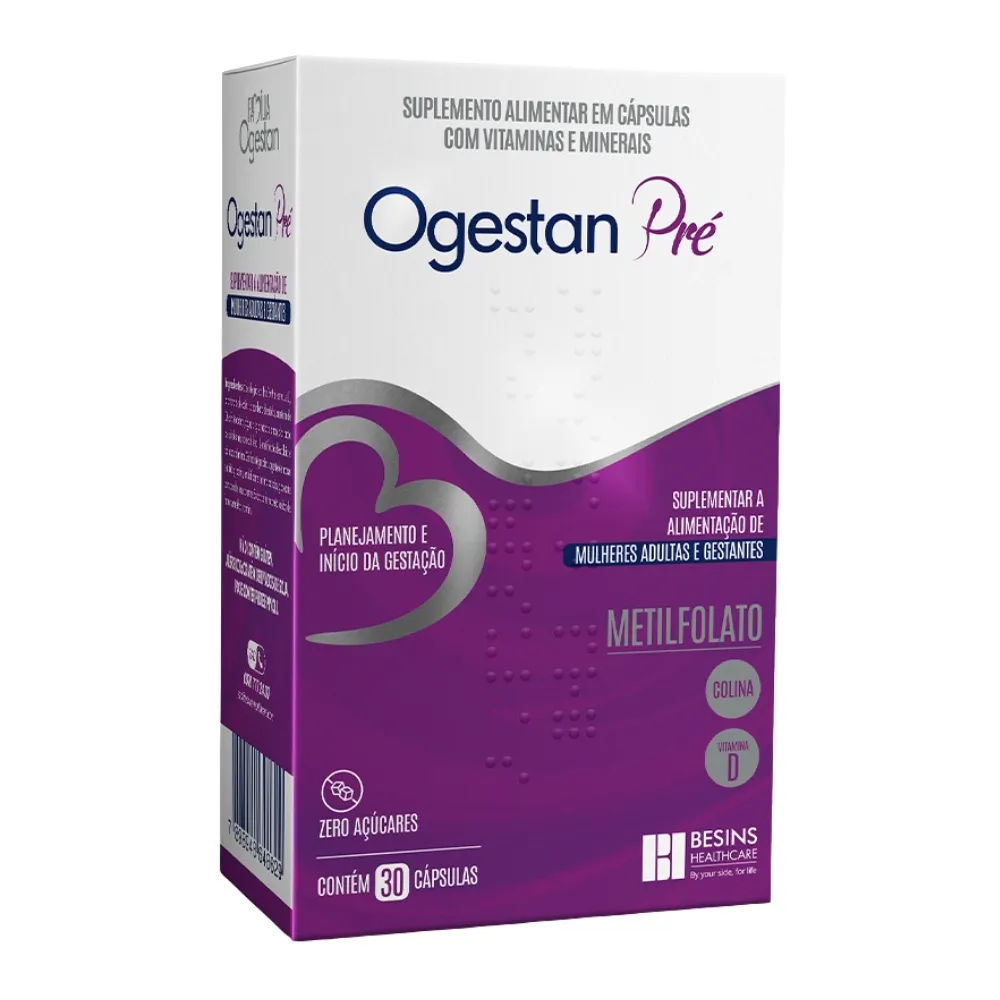 Polivitamínico Ogestan Pré Para Gestantes 30 Cápsulas