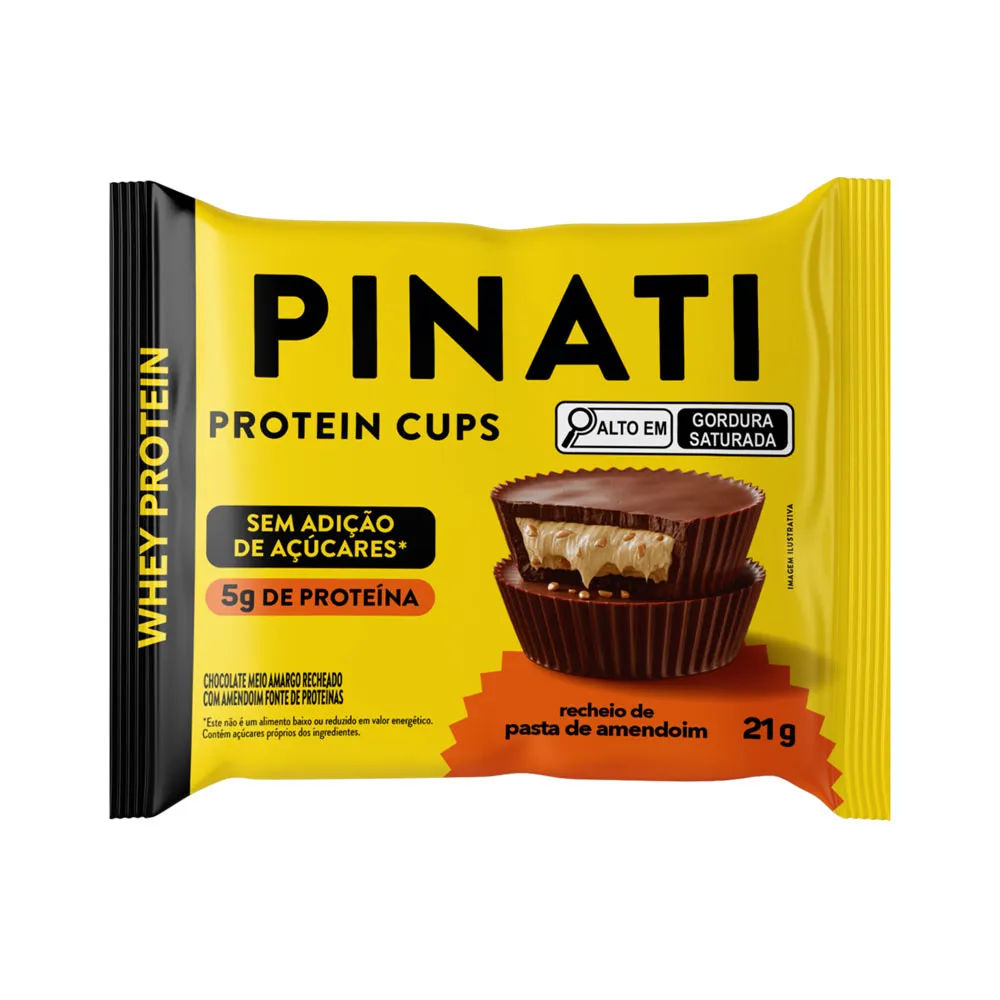 Barra de Proteína Pinati Cups Amendoim 21g