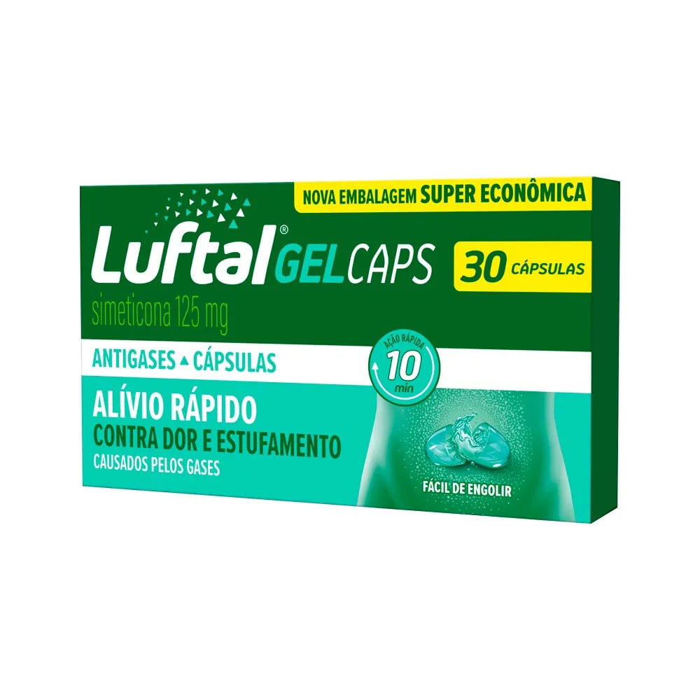 Luftal Simeticona 125mg 30 Cápsulas