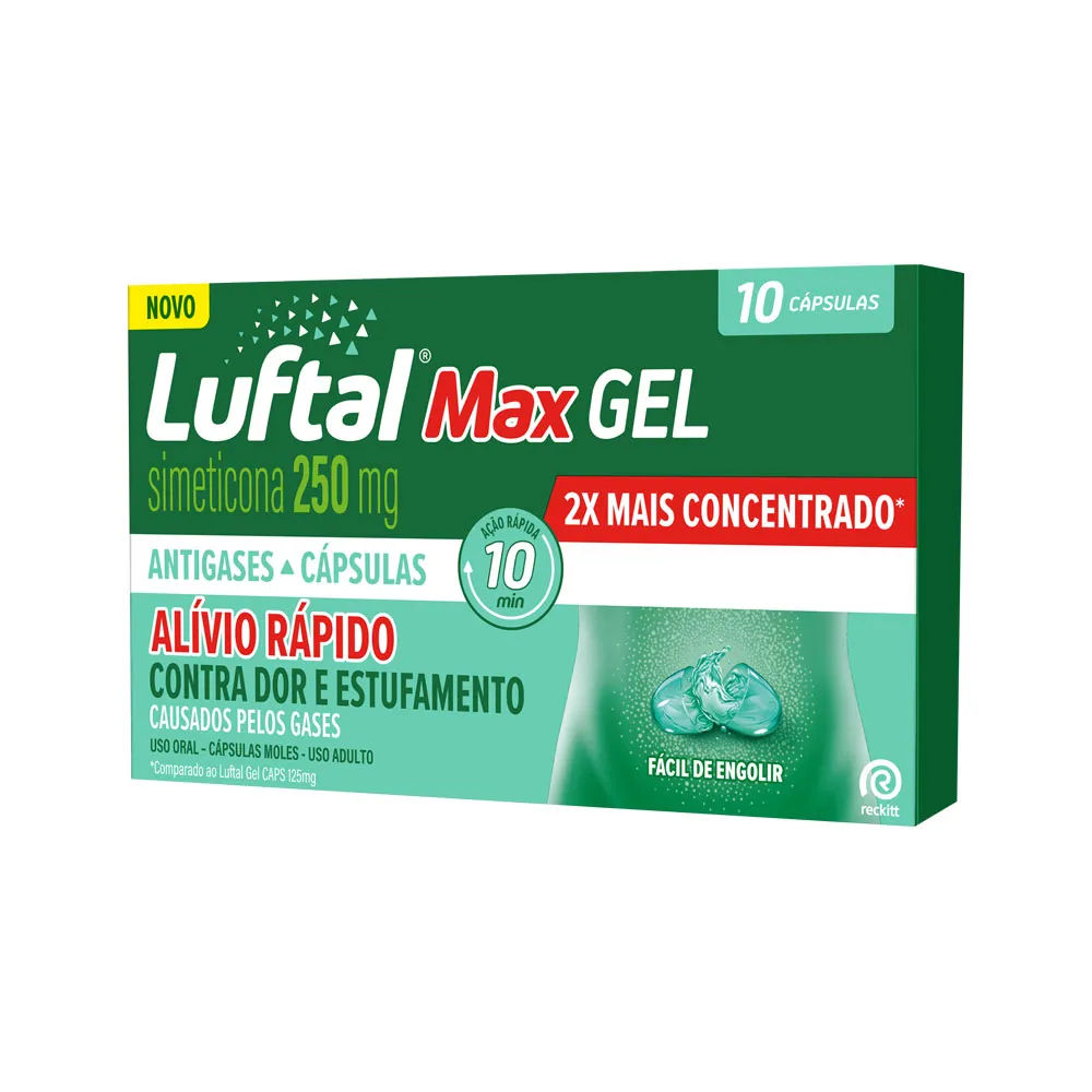 Luftal Max Simeticona 250mg Cápsulas 10 Unidades Reckitt