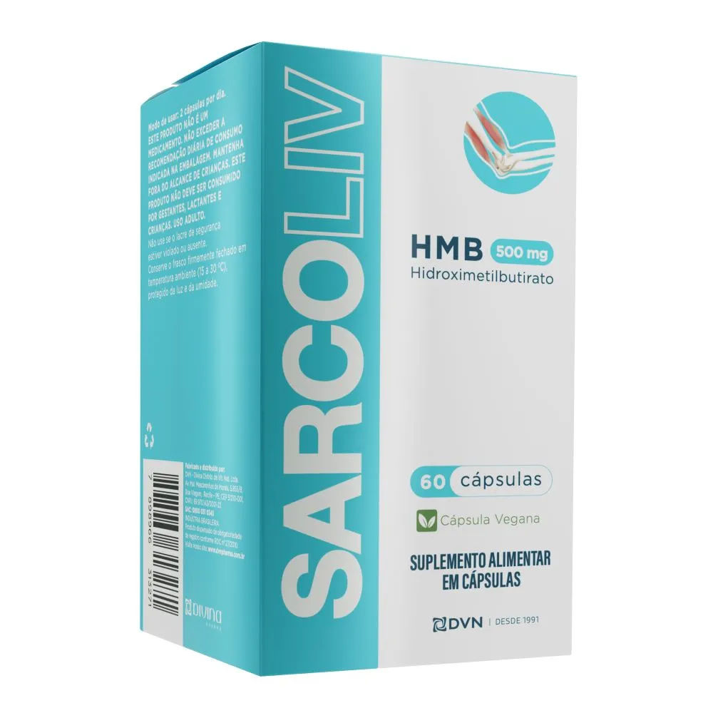 Sarcoliv HMB 500mg 60 Cápsulas Divina Pharma