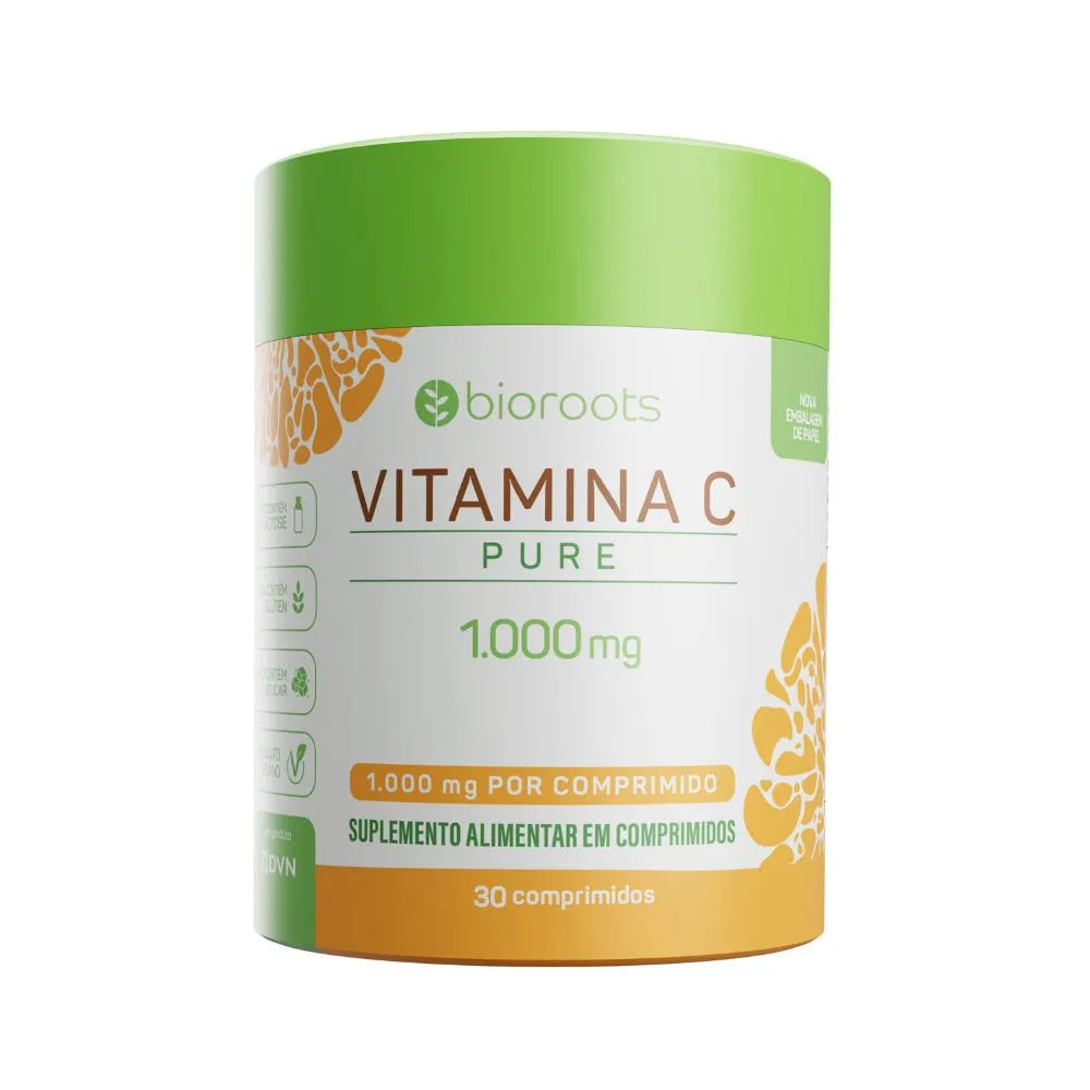 Vitamina C 1000mg 30 Comprimidos Bioroots Divina Pharma