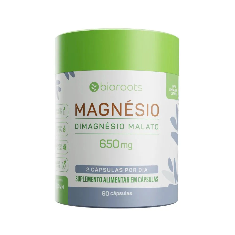 Magnésio Malato 500mg 60 Cápsulas Divina Pharma