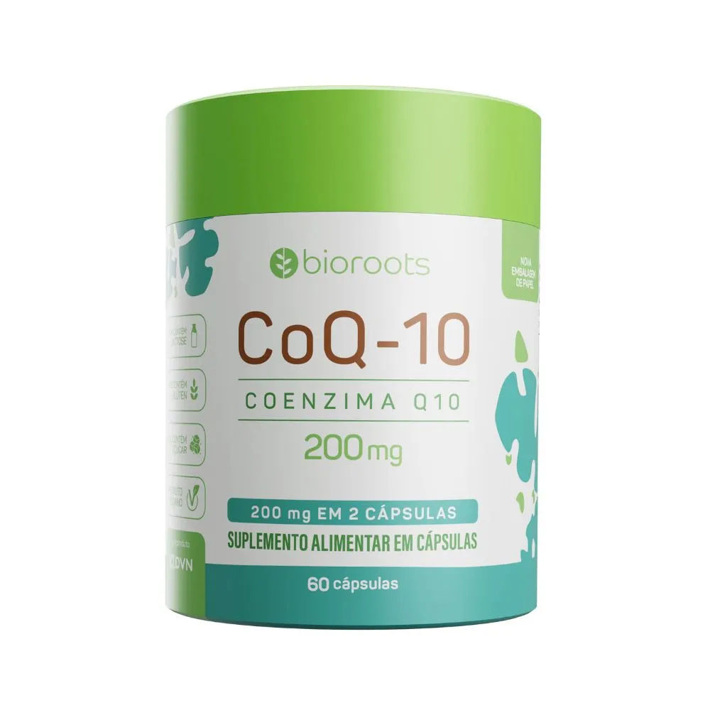 Coenzima Q10 200mg 60 Cápsulas Bioroots Divina Pharma