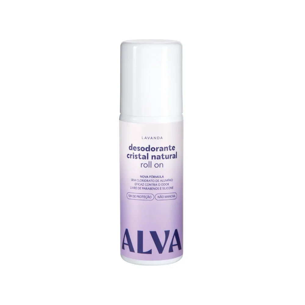 Desodorante Cristal Natural Alva Roll On Lavanda 70ml