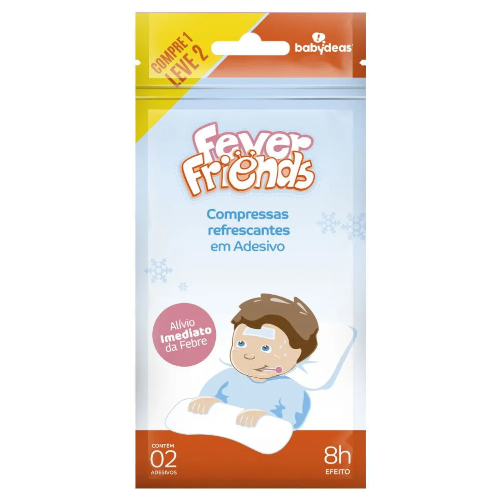 Compressa Refrescante Em Gel Babydeas Fever Friends 2 Em 1