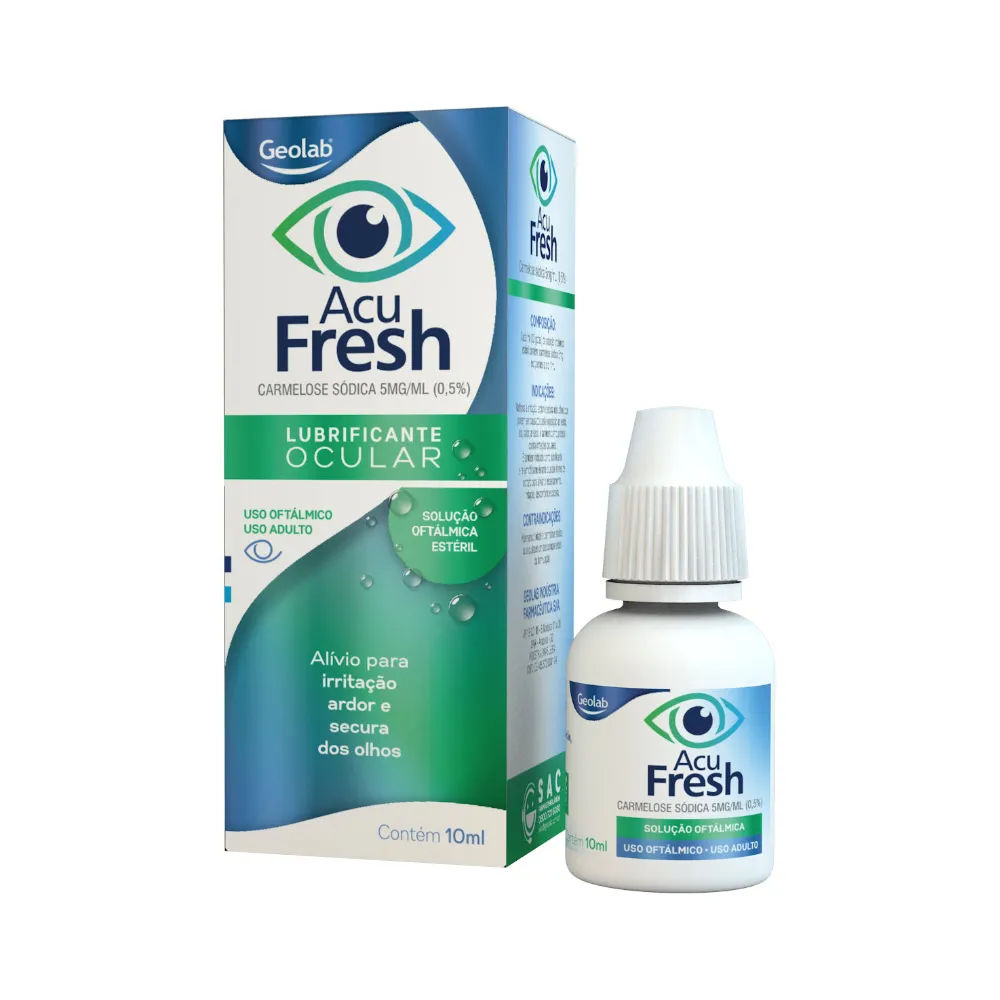 Acu Fresh 5mg/ml Solução Oftálmica 10ml Geolab