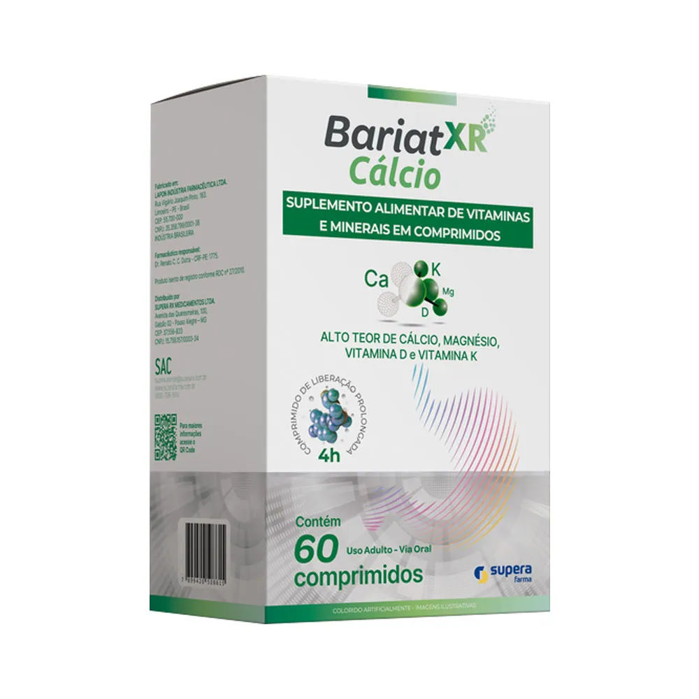 Bariat XR Cálcio 60 Comprimidos Supera