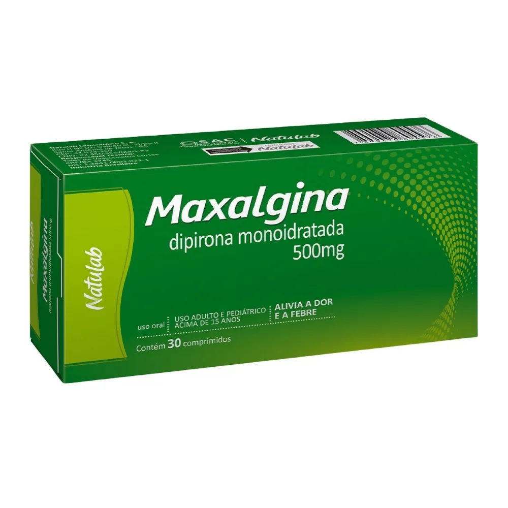 Maxalgina Dipirona 500mg 30 comprimidos