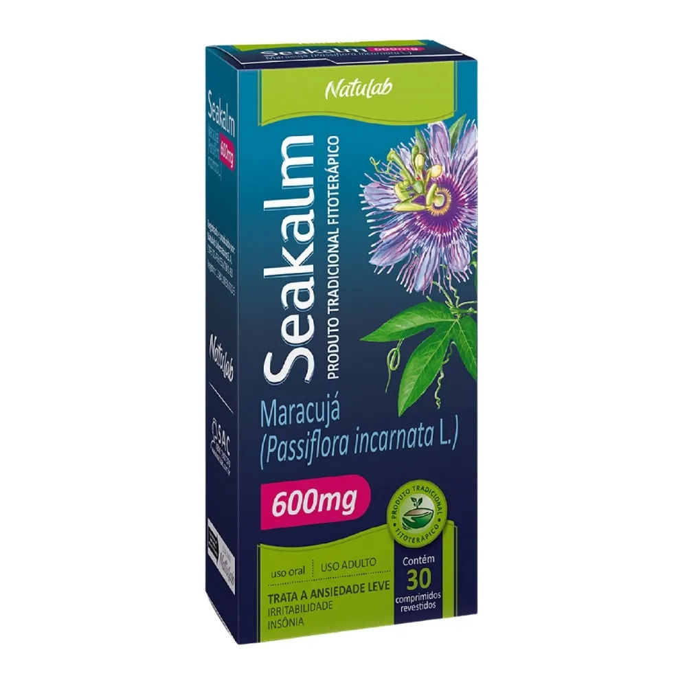 Seakalm Passiflora 600mg 30 Comprimidos Natulab