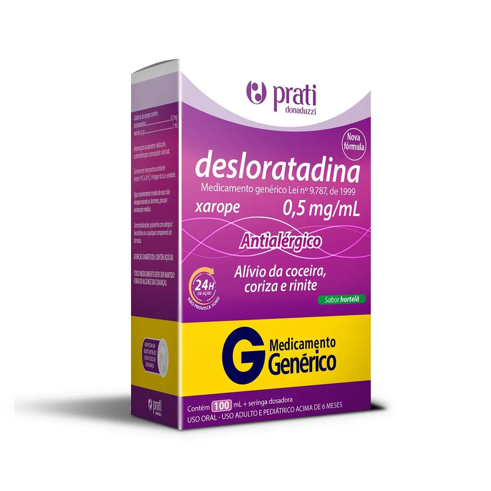Desloratadina Xarope Genérico Prati-Donaduzzi 0,5mg/ml 100ml
