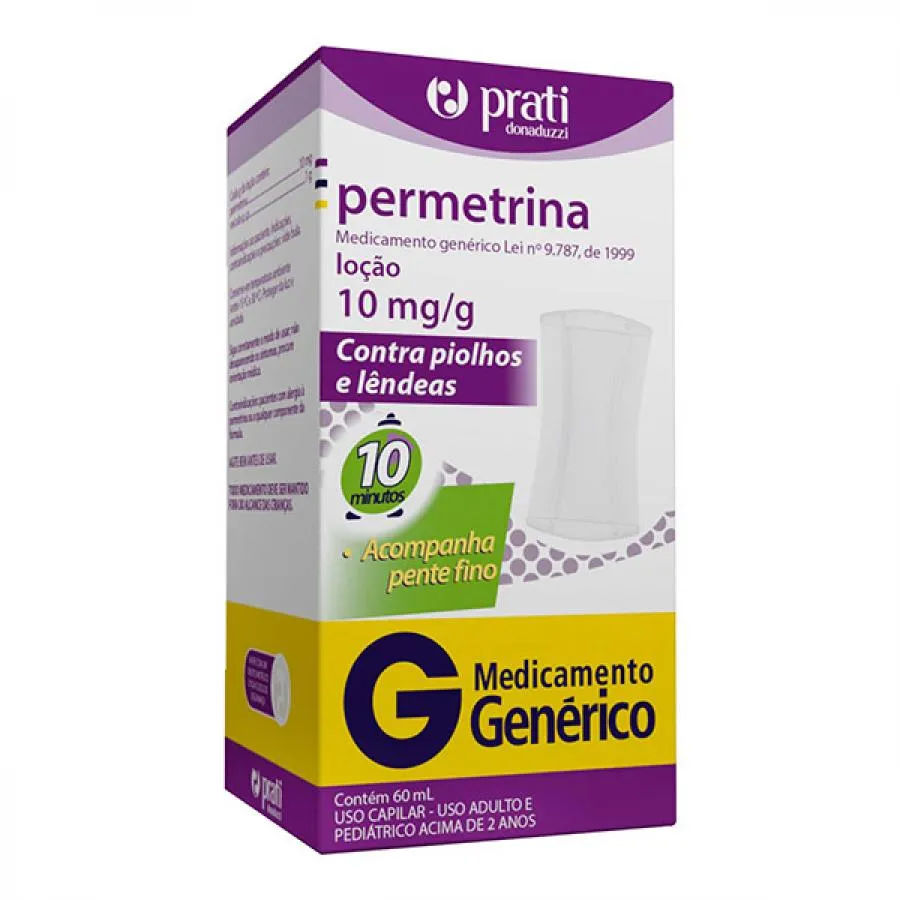 Permetrina Loção Capilar Genérico Prati-Donaduzzi 10mg/g 60ml