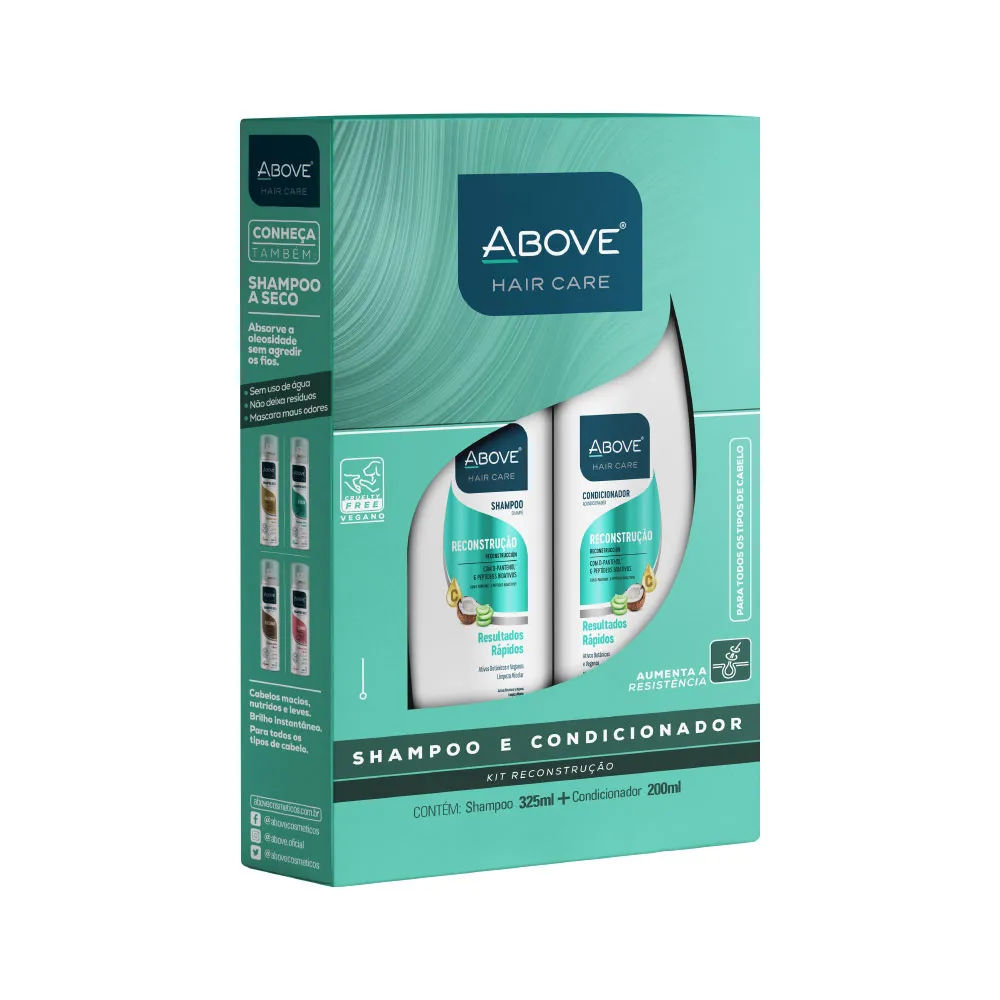 Shampoo+condicionador Above Hair Care 325ml+200ml Reconstrucao