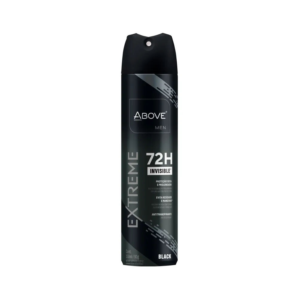 Desodorante Above Aerossol Men Extreme Black 150ml