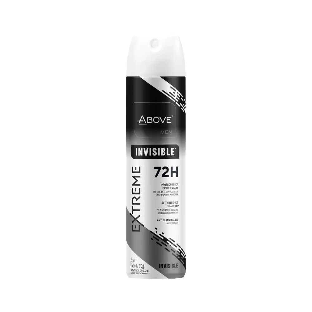 Desodorante Above Aerossol Men Extreme Invisible 150ml