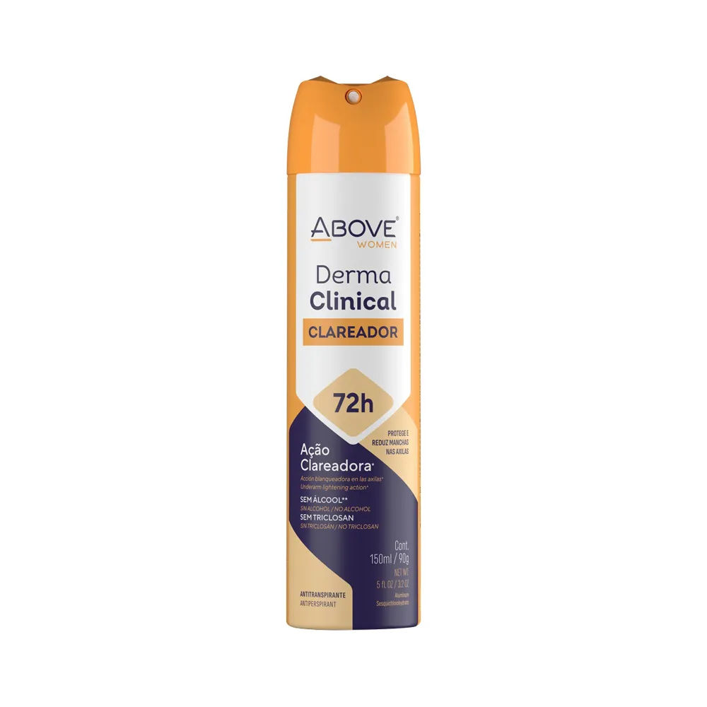 Desodorante Above Aerossol Women Dermaclinical Clareador 72h 150ml