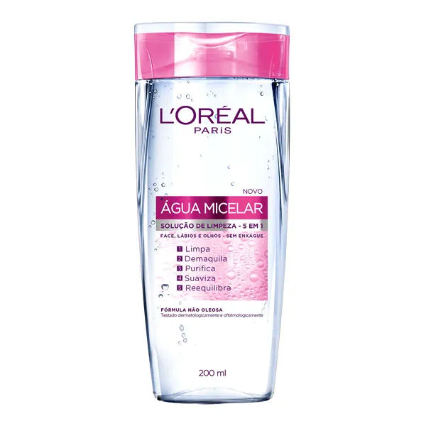 Água Micelar LOréal Solução de Limpeza 5 em 1 200ml