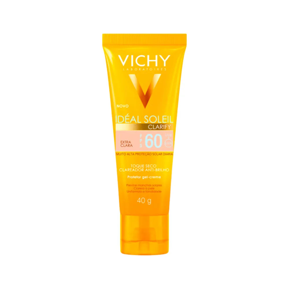 Protetor Solar Vichy Ideal Soleil Clarify Fps 60 Cor Extra Clara 40g