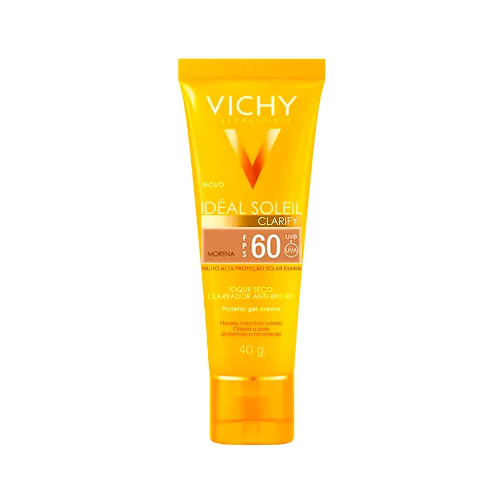 Protetor Solar Vichy Ideal Soleil Clarify Fps 60 Cor Morena 40g