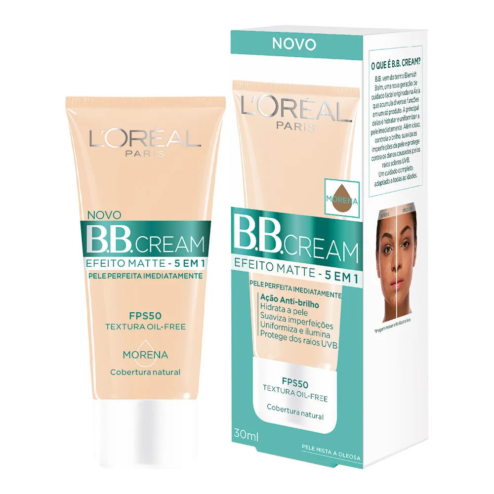 Bb Loreal Cream Efeito Matte Fps50 30ml Morena