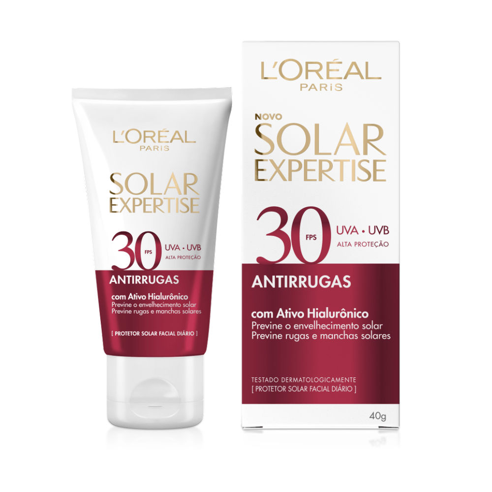 Protetor Solar Facial LOréal Solar Expertise Antirrugas FPS30 40g