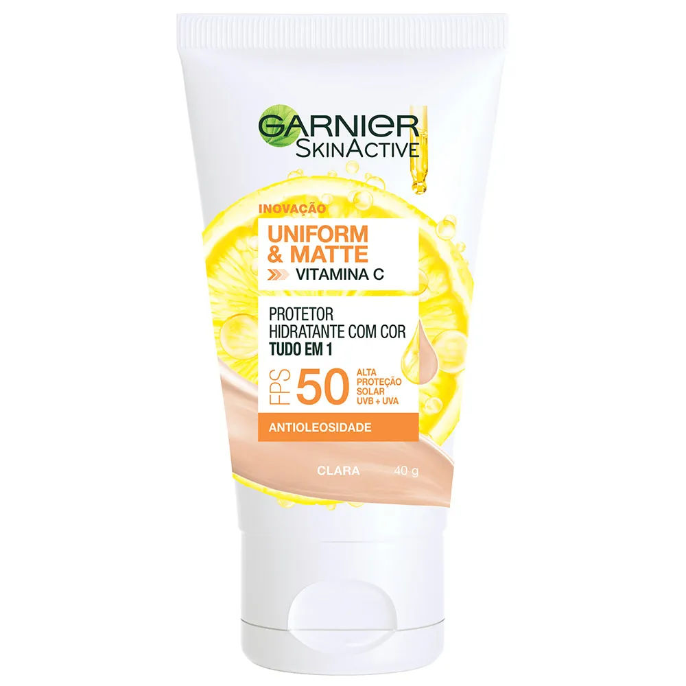 Garnier Skin 40gr Protetor Solar Hidratante Fps50 Com Cor Clara