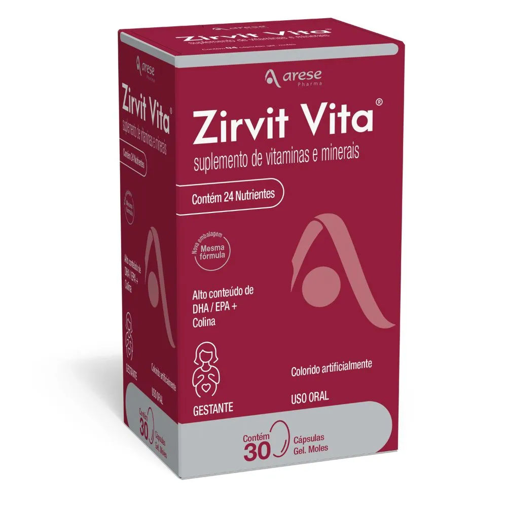 Suplemento Vitamínico Zirvit Vita 30 Cápsulas Arese